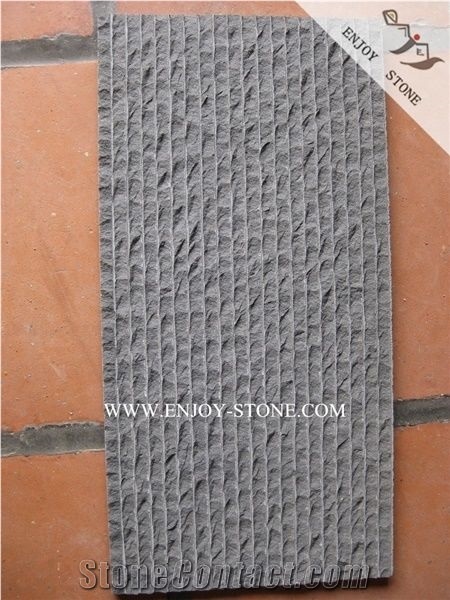 Grooved And Split/Half Planed China Grey Basalt Tiles